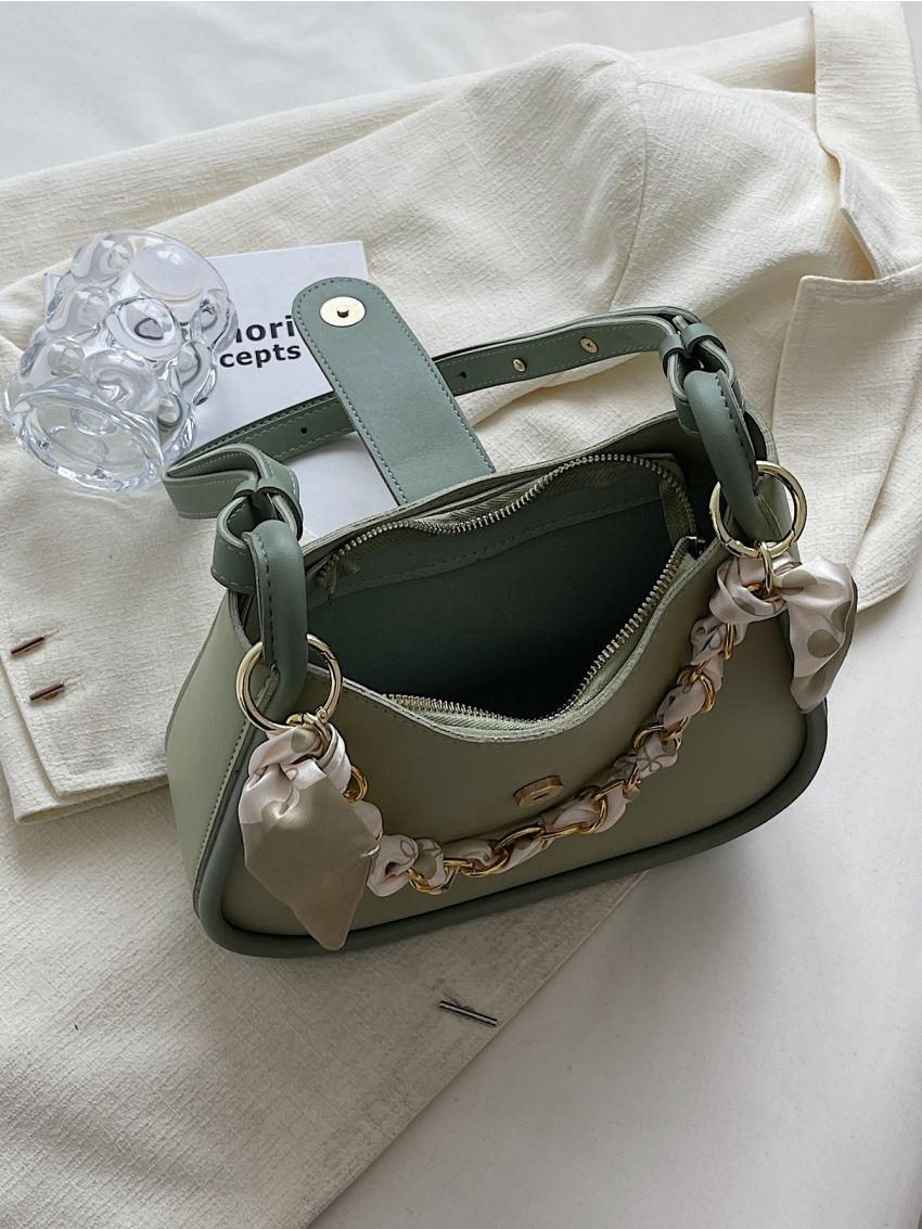 Twilly Scarf Decor Hobo Bag