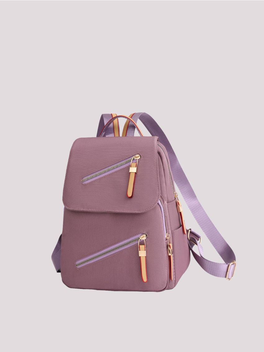 Zip Front Flap Backpack