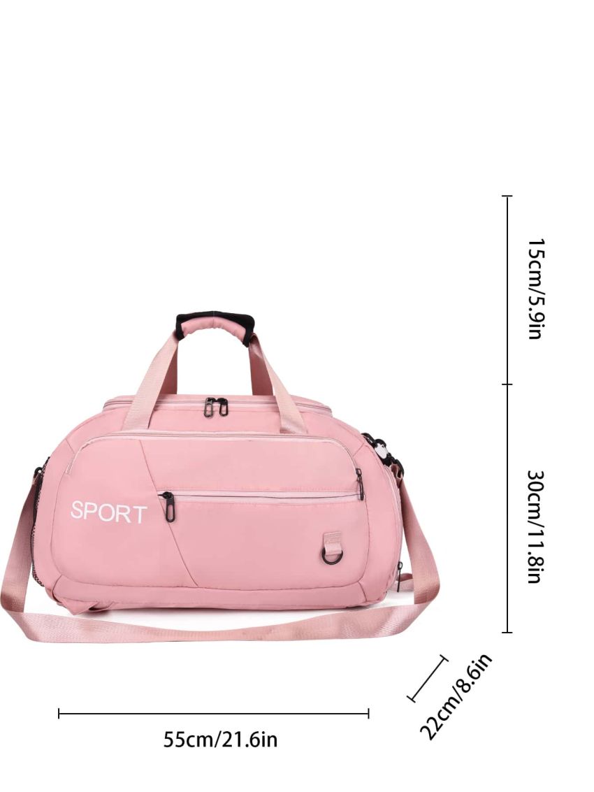 Letter Graphic Large Capacity Travel Bag Sports Bag Aesthetic