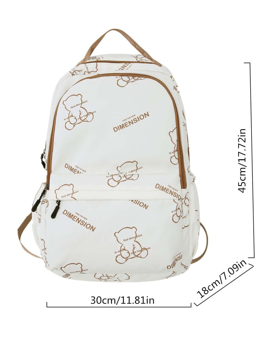 Cartoon Graphic Pocket Front Backpack