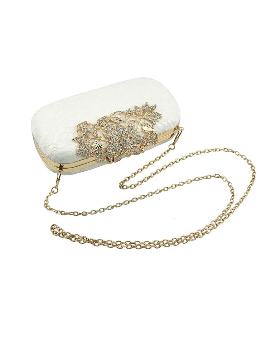 Mini Rhinestone Decor Chain Box Bag