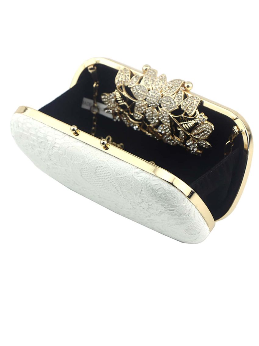 Mini Rhinestone Decor Chain Box Bag
