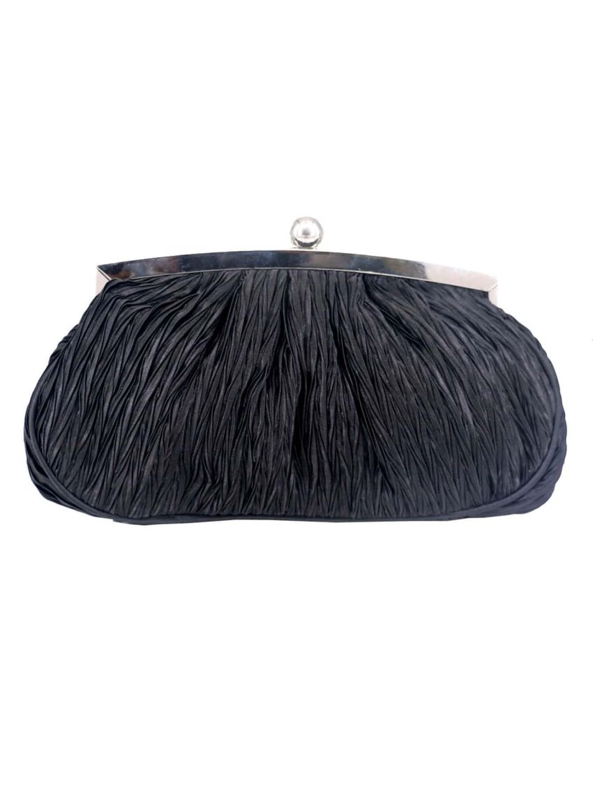 Rhinestone Decor Chain Ruched Bag