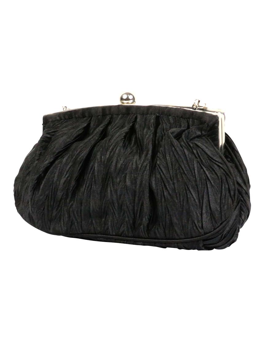 Rhinestone Decor Chain Ruched Bag