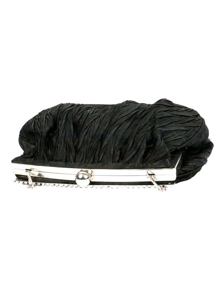 Rhinestone Decor Chain Ruched Bag