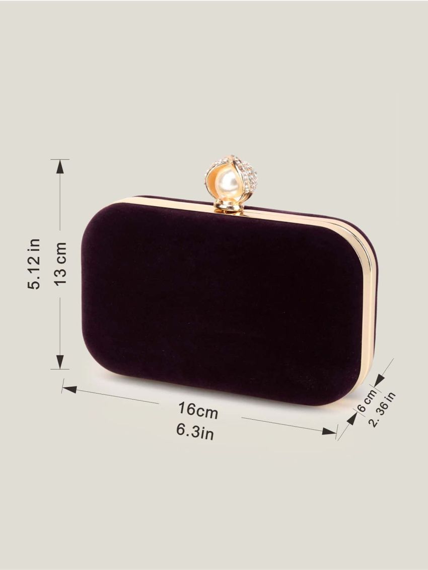 Faux Pearl Decor Chain Evening Bag