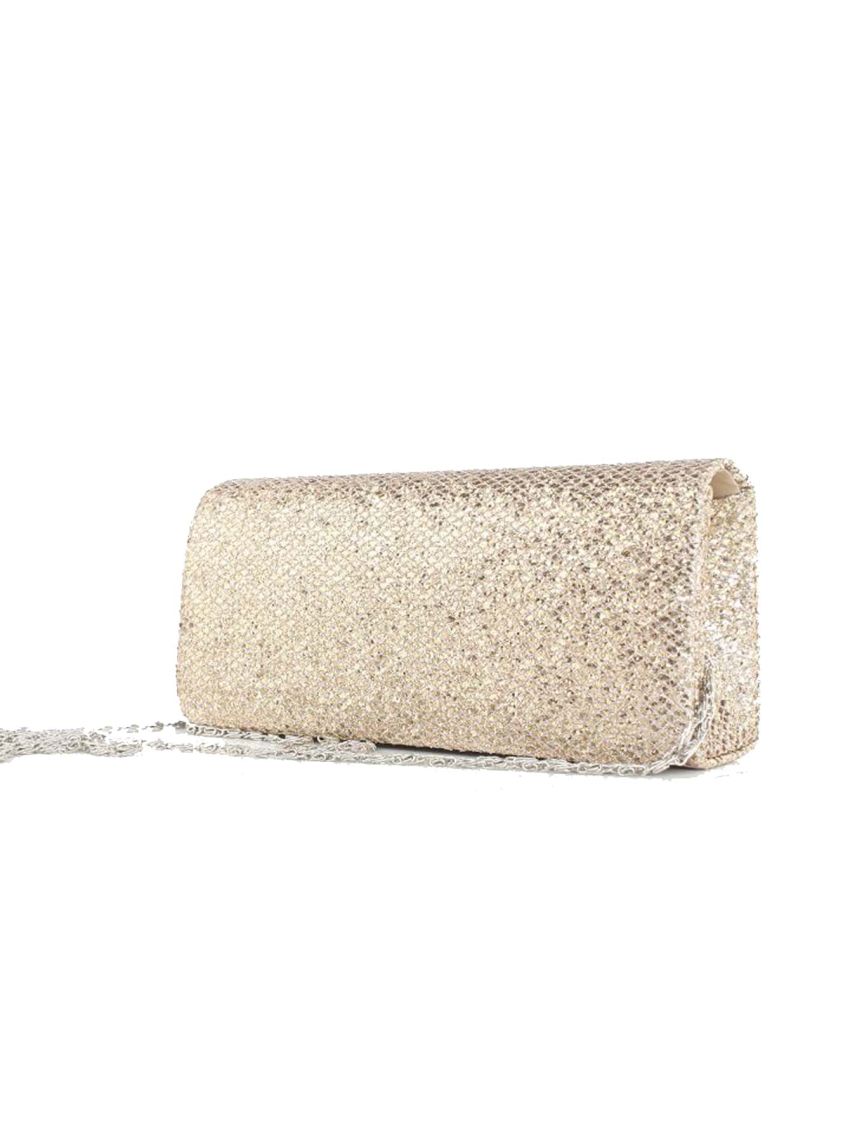 Glitter Flap Chain Square Bag