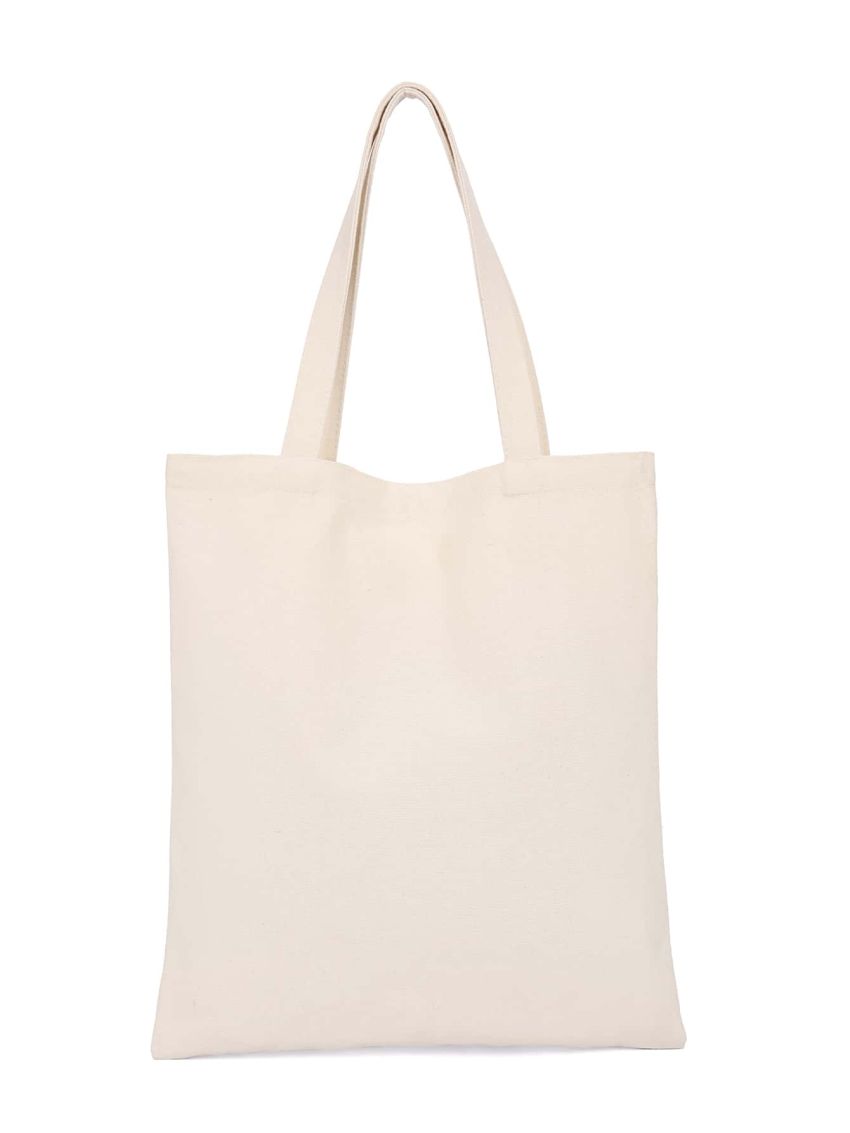 Rabbit & Letter Graphic Shopper Bag
