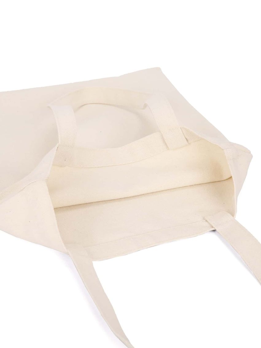 Rabbit & Letter Graphic Shopper Bag