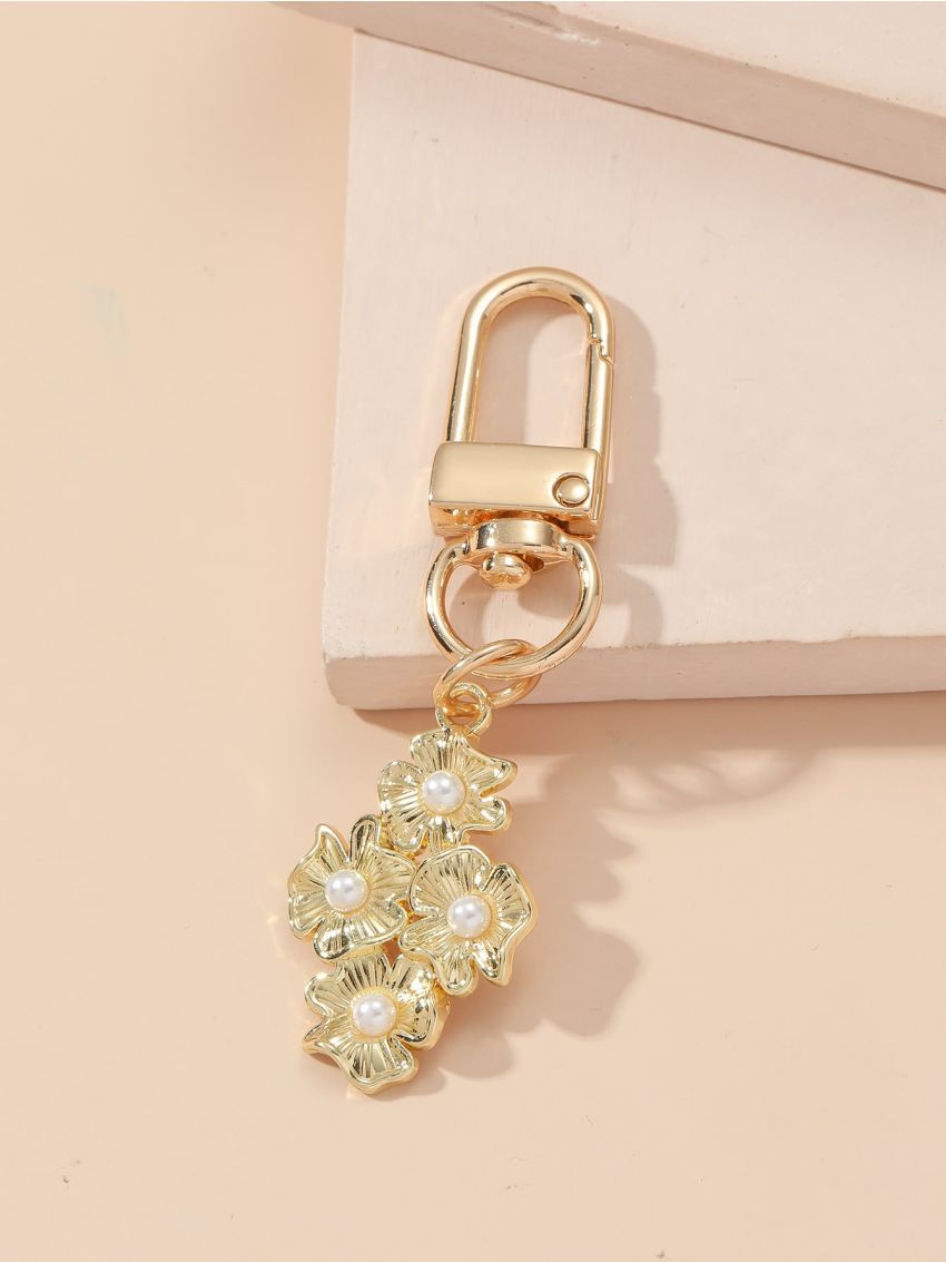 Faux Pearl Decor Bag Charm