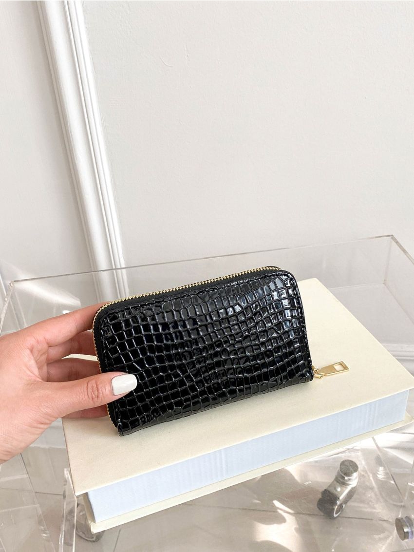 Litchi Embossed Tree Decor Card Holder