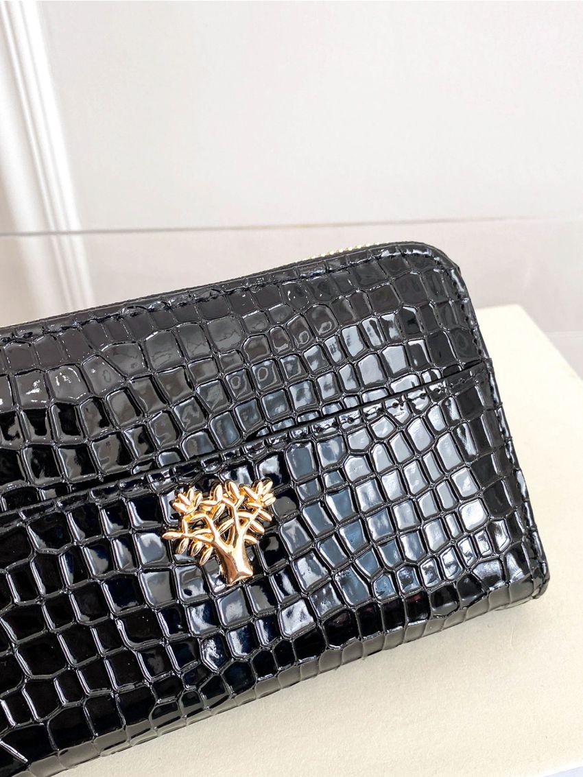 Litchi Embossed Tree Decor Card Holder