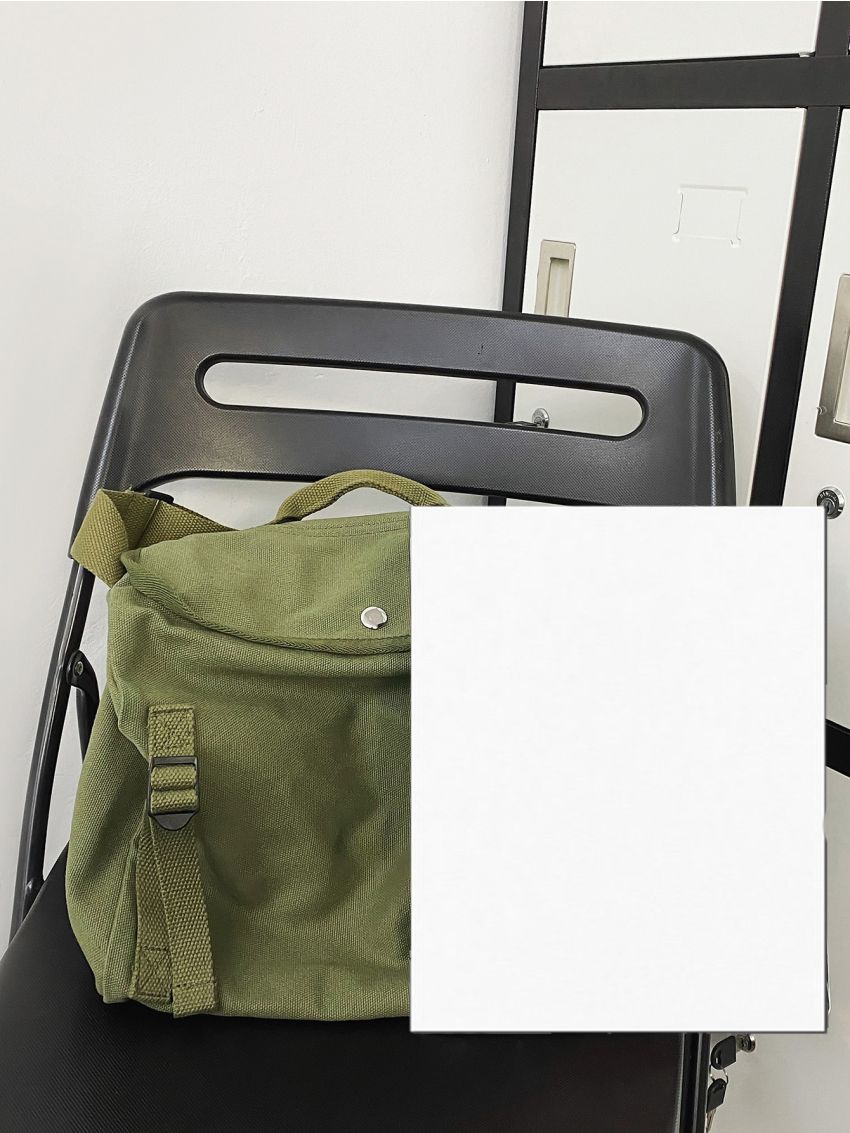 Minimalist Buckle Decor Crossbody Bag