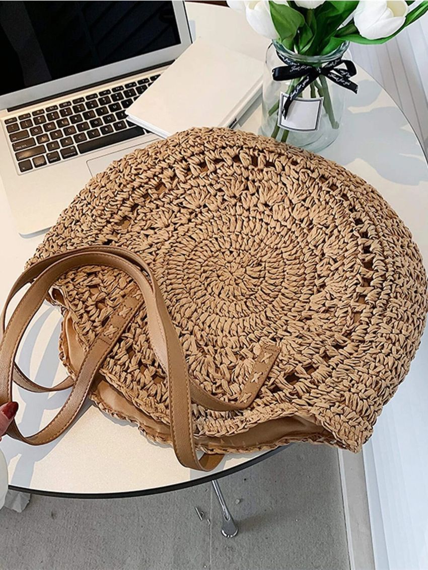 Hollow Out Straw Bag