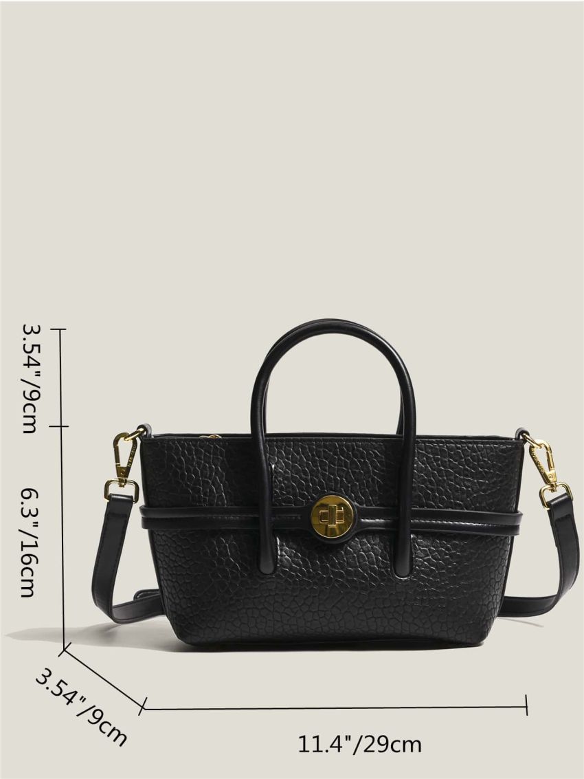 Mini Snakeskin Embossed Square Bag