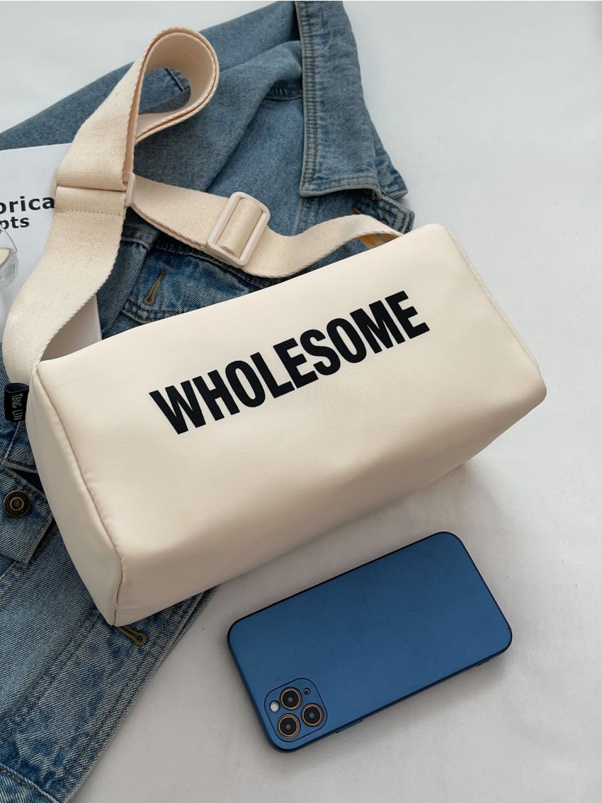 Letter Graphic Square Bag