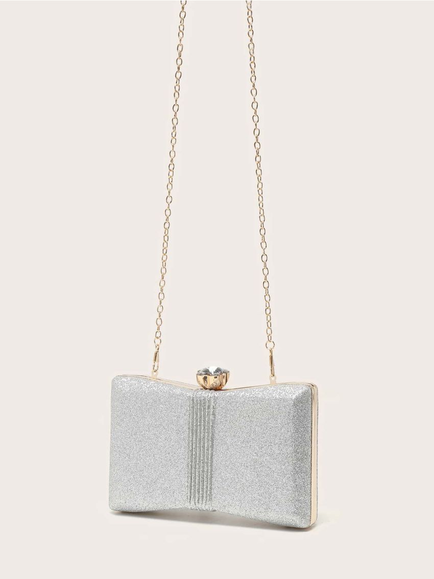 Mini Glitter Decor Chain Box Bag