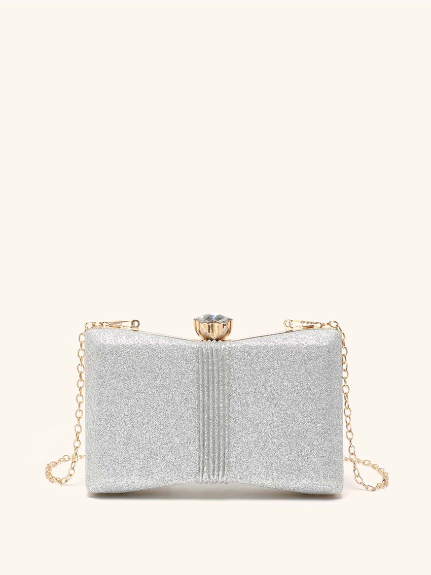Mini Glitter Decor Chain Box Bag