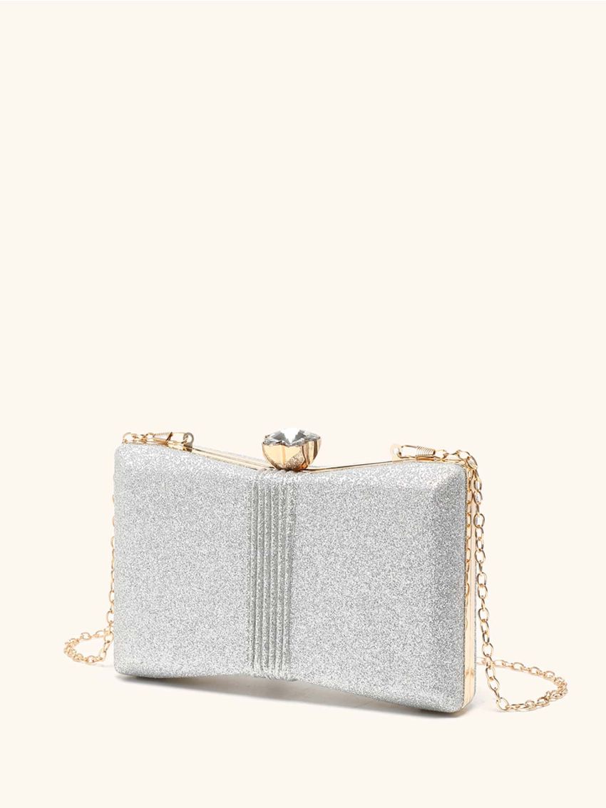 Mini Glitter Decor Chain Box Bag