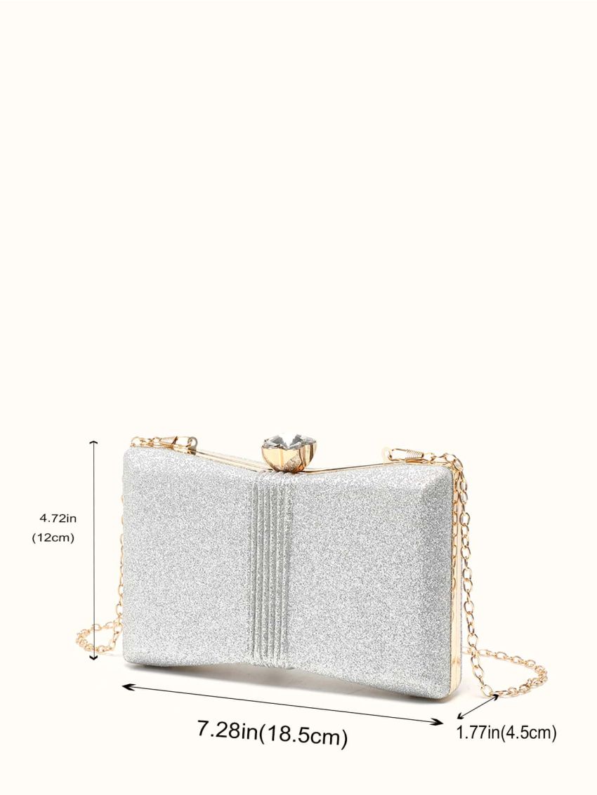 Mini Glitter Decor Chain Box Bag