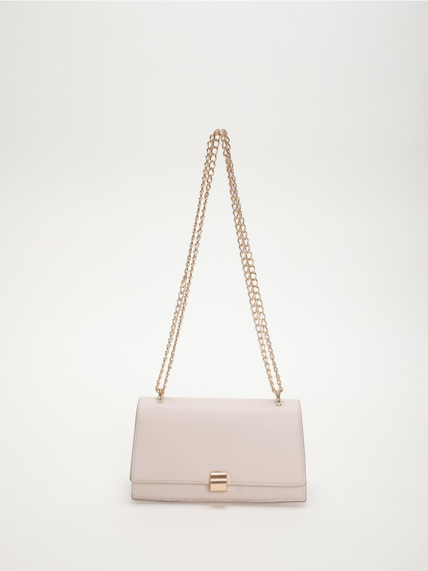 Metal Decor Flap Chain Square Bag