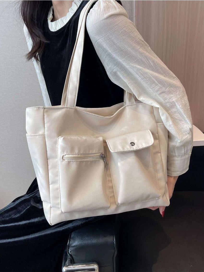 Pocket Front Shopper Bag