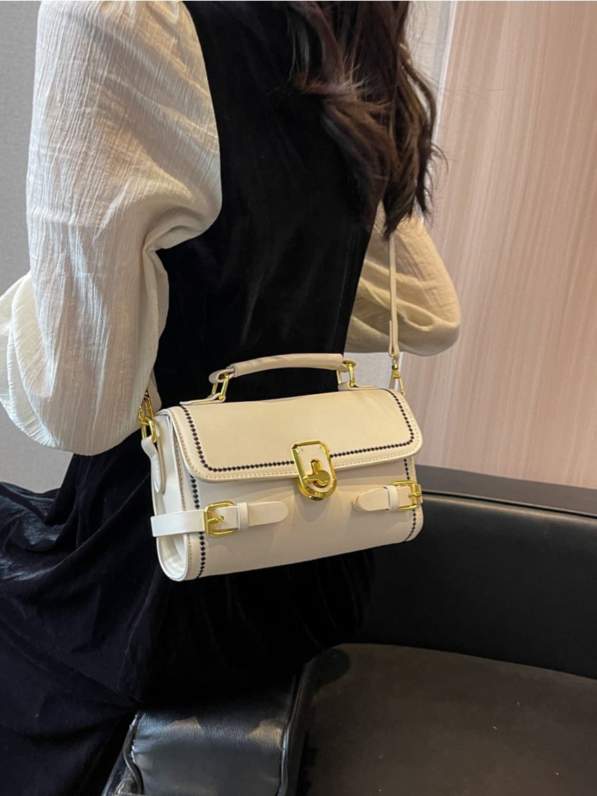 Mini Buckle Decor Flap Square Bag