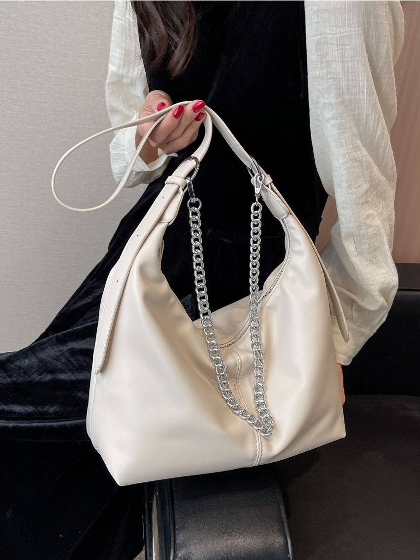 Chain Decor Hobo Bag