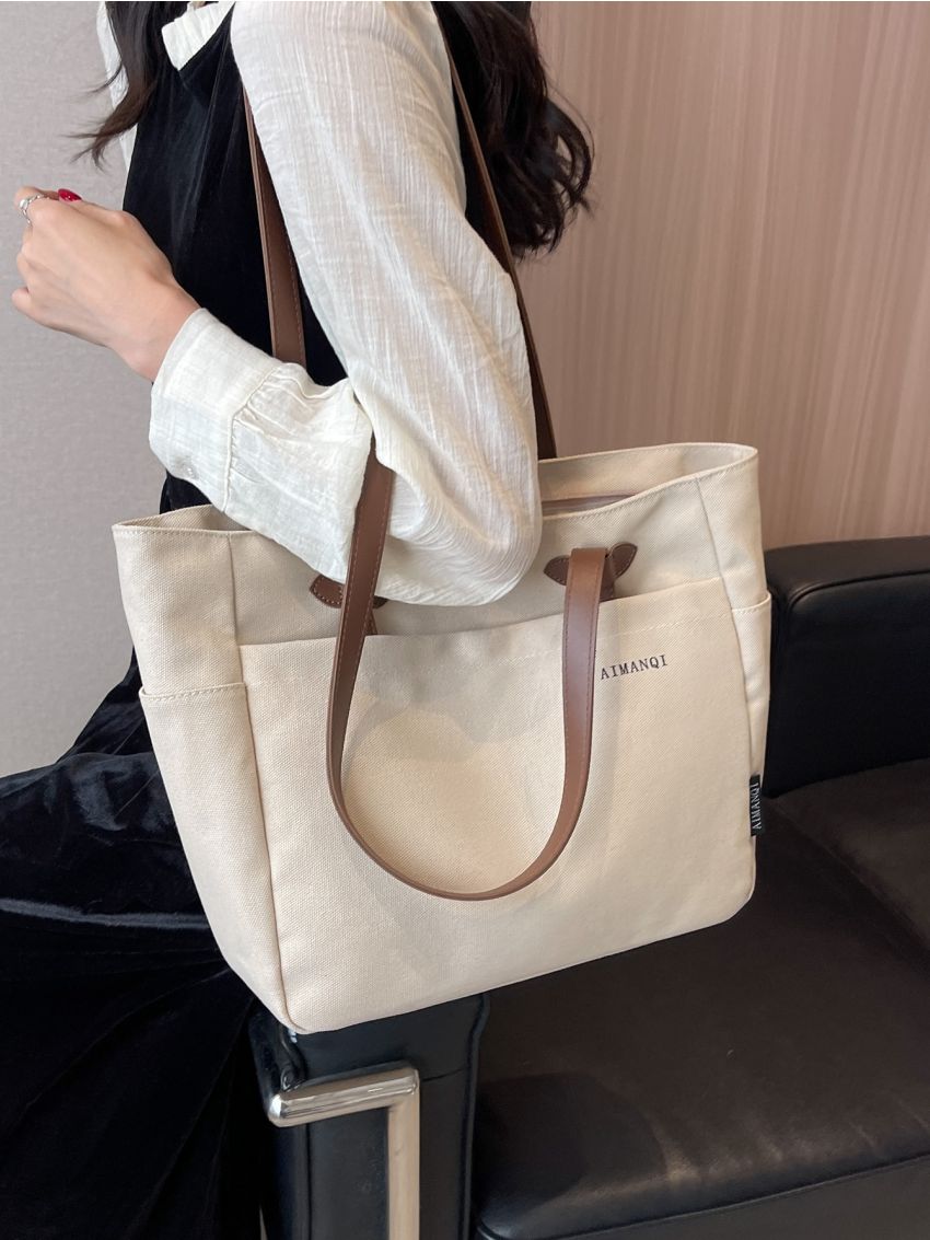 Letter Graphic Shopper Bag