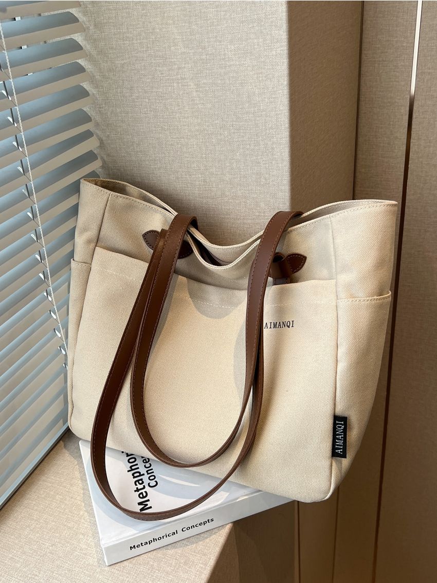 Letter Graphic Shopper Bag