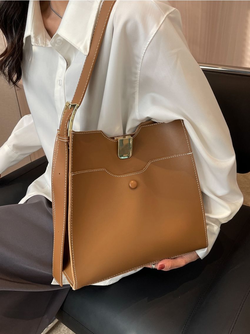 Minimalist Square Bag With Inner Pouch