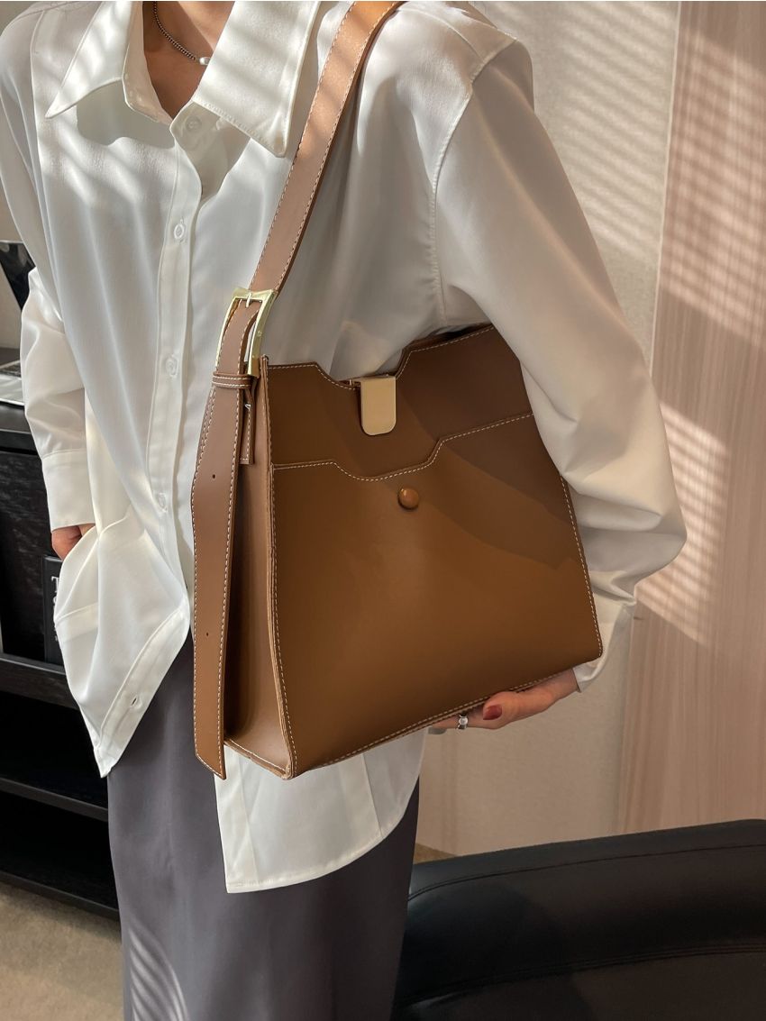 Minimalist Square Bag With Inner Pouch