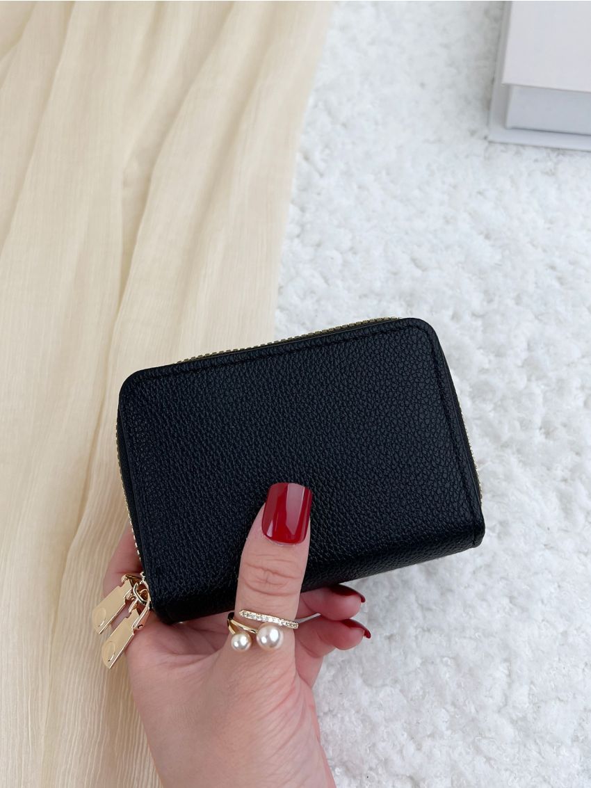 Litchi Embossed Card Holder Card Organizer For Storage Credit Cards