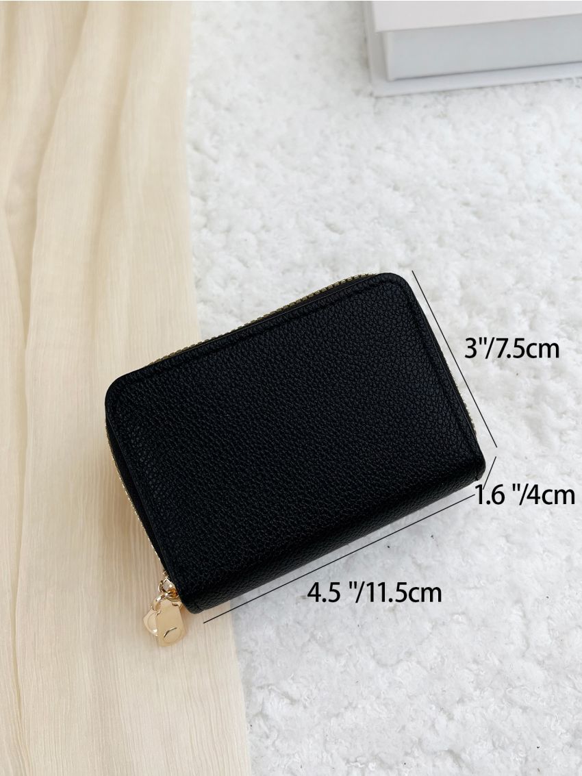 Litchi Embossed Card Holder Card Organizer For Storage Credit Cards