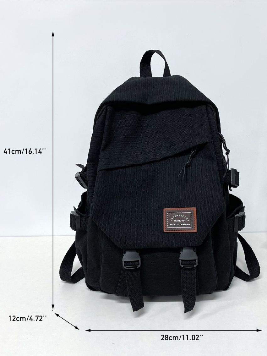 Men Letter Patch Decor Casual Daypack