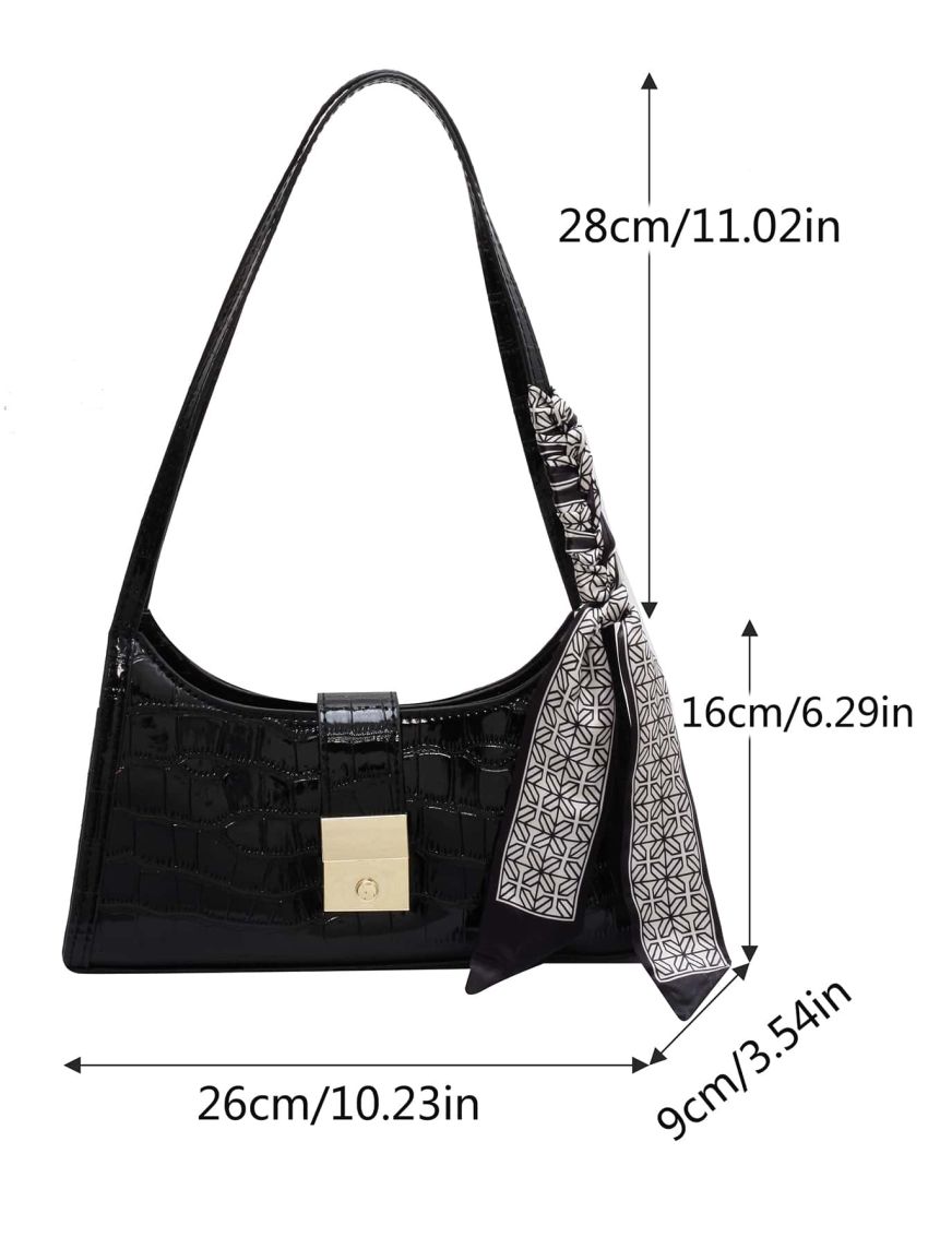 Twilly Scarf Decor Baguette Bag