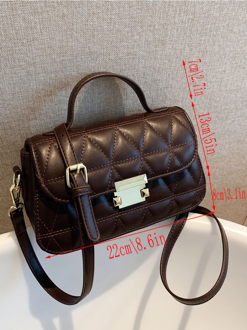 Quilted Flap Square Bag