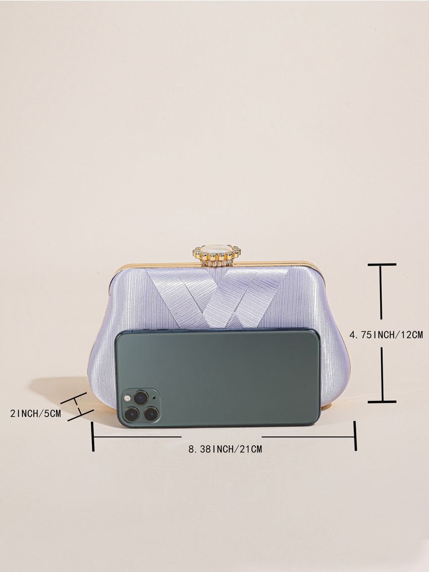 Criss Cross Flower Detail Chain Box Bag