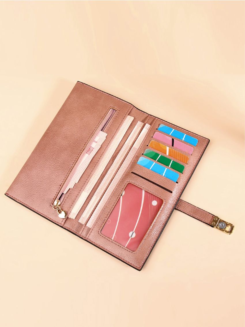 Litchi Embossed Long Wallet