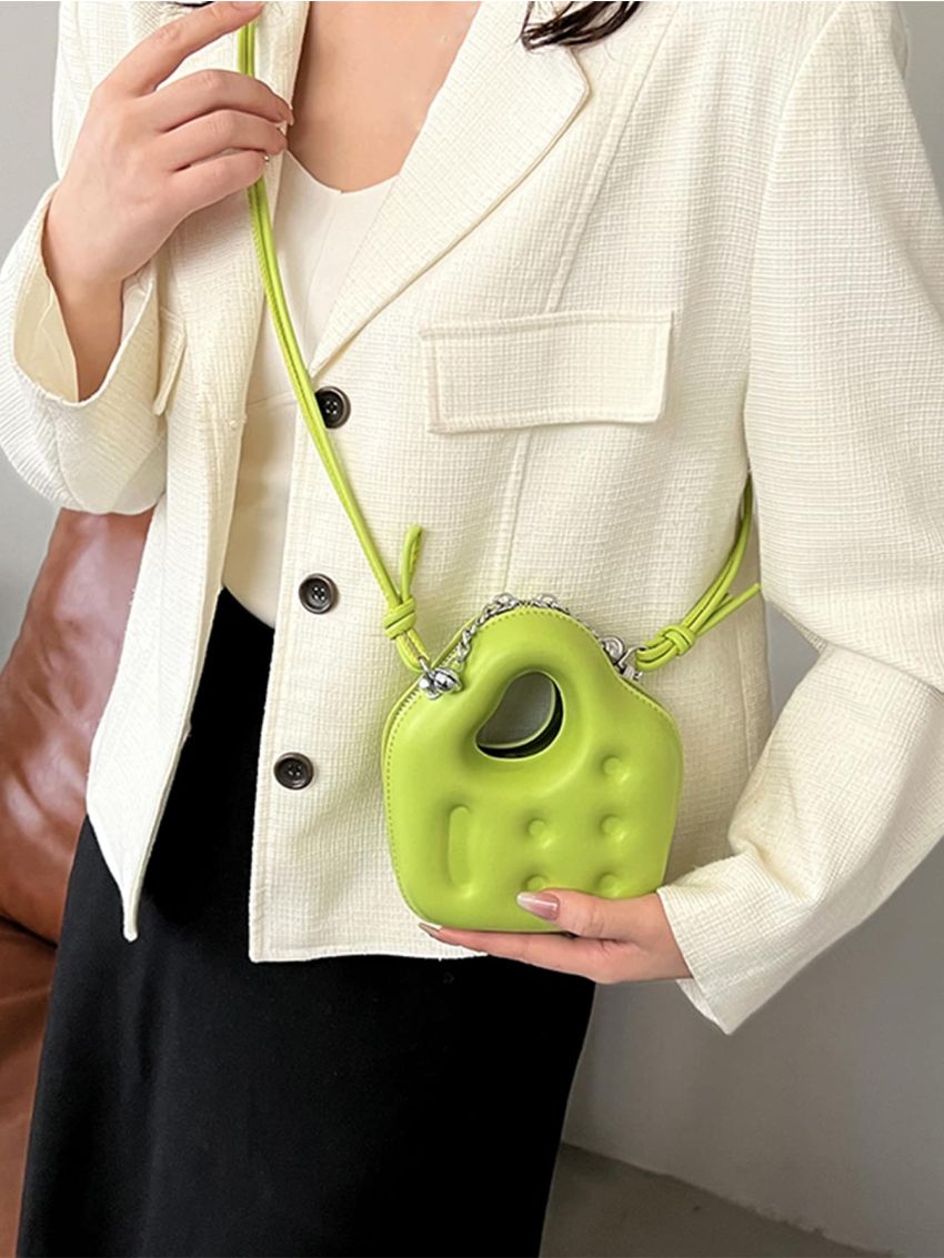 Mini Novelty Bag Double Handle With Zipper PU