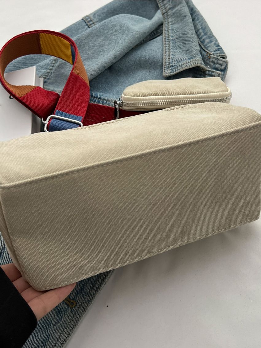 Minimalist Square Bag With Coin Purse