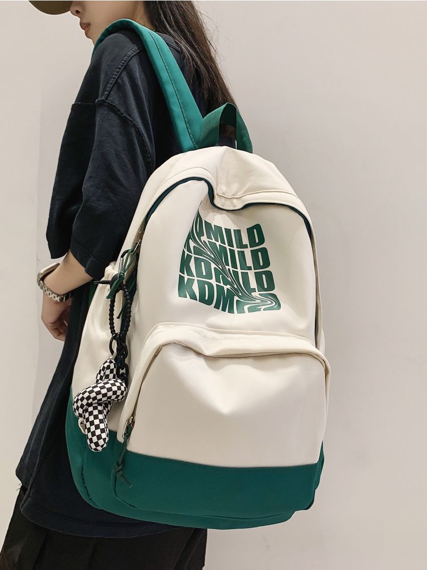 Men And Women's Backpack Schoolbag Student Bag No Pendant