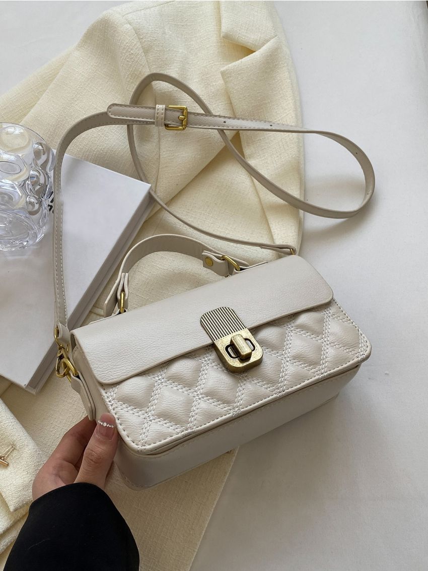 Quilted Flap Square Bag