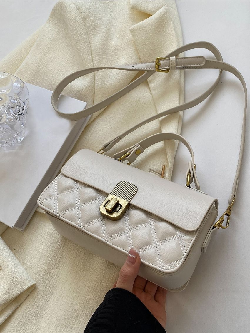 Quilted Flap Square Bag
