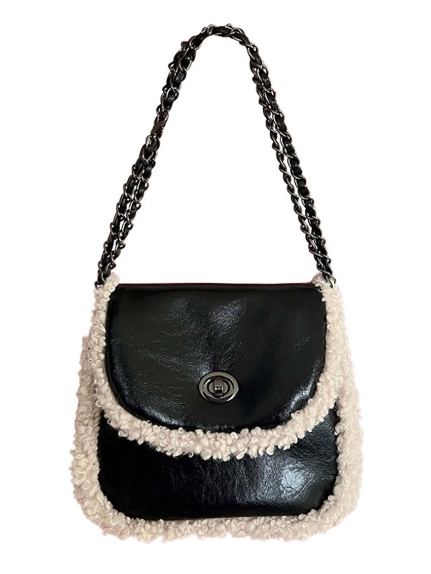 Mini Contrast Binding Chain Square Bag