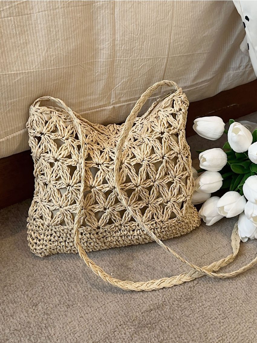 Hollow Out Straw Bag