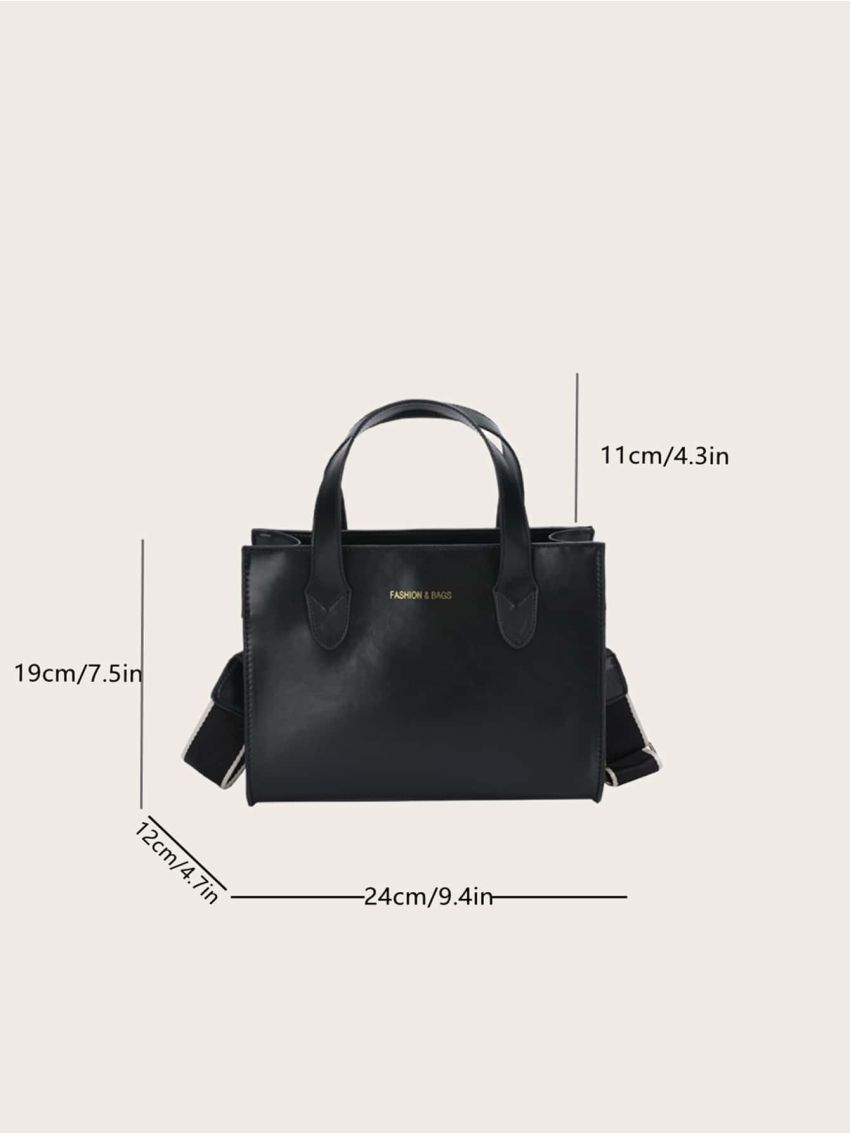 Letter Graphic Square Bag