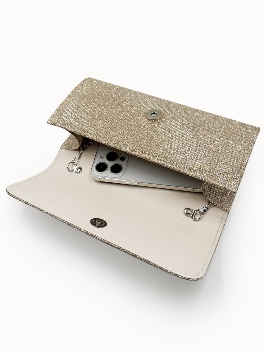 Glitter Flap Square Bag
