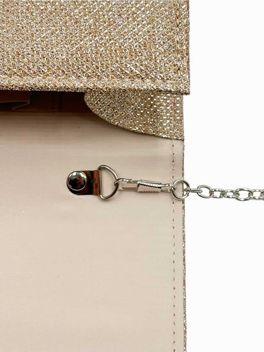 Glitter Flap Square Bag