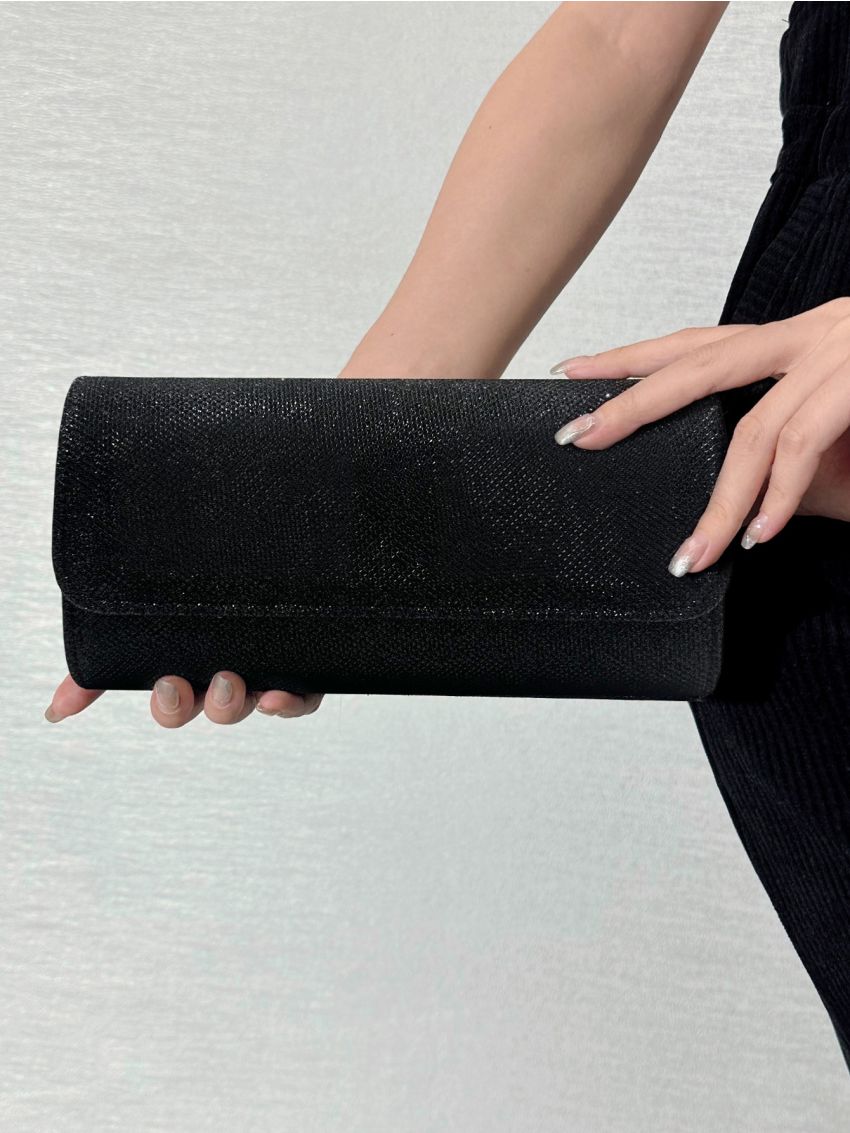 Glitter Flap Square Bag